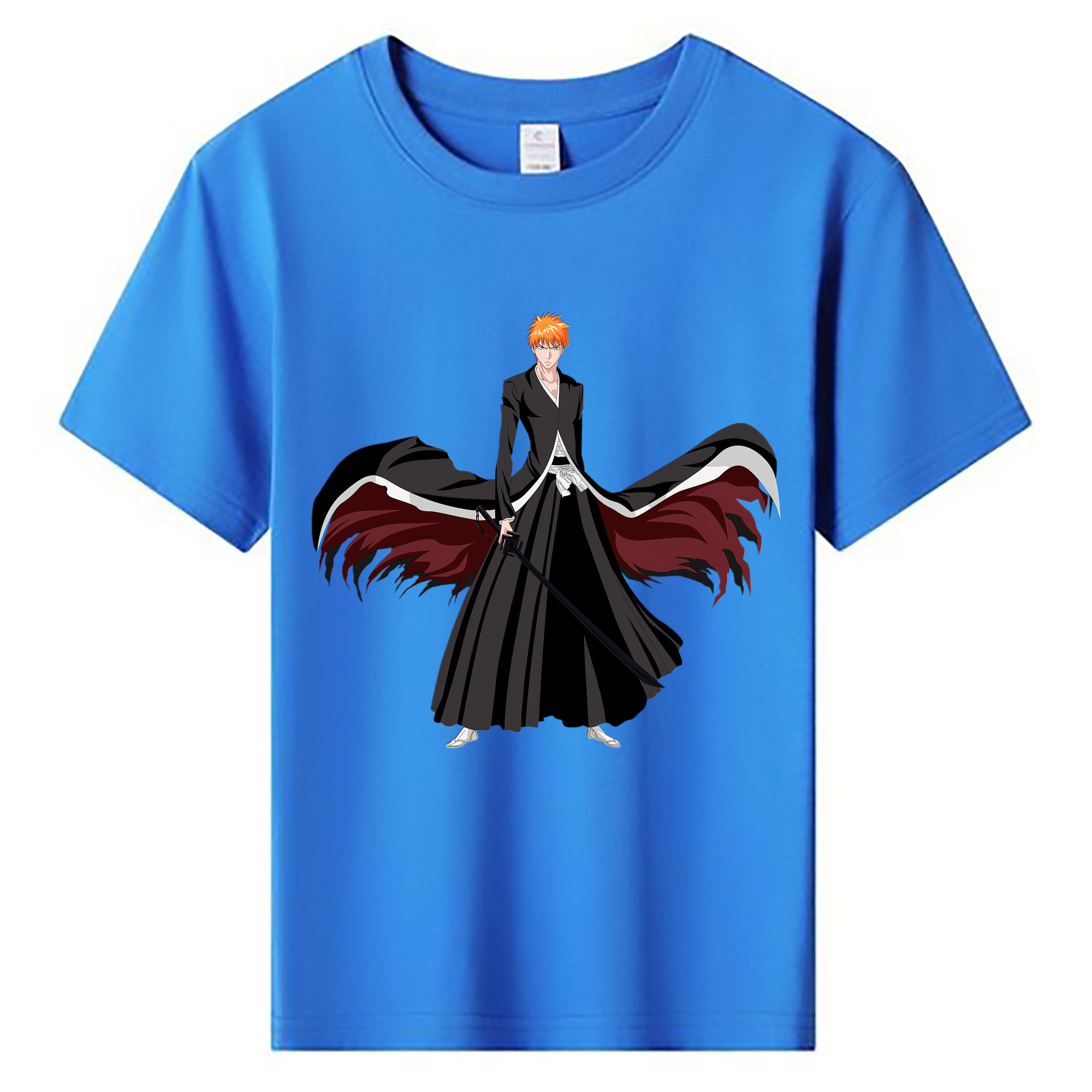 （画像用） ブリーチ 黒崎一護（くろさき いちご）BLEACH Kurosaki Ichigo 綿100％キッズTシャツ（フロントプリント）